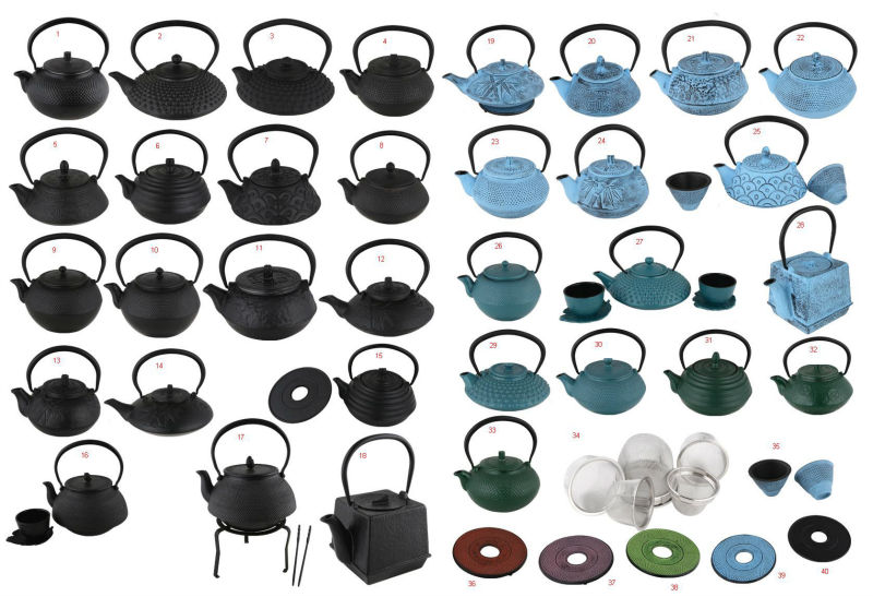 Chinese Traditional Cast Iron Tea Pot Teapot Kettle for Sale 800ml